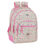 Mochila Escolar Smiley World Garden Blanco Rosa