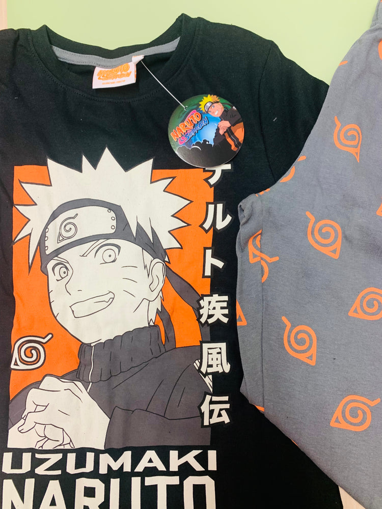 Pijama niño Naruto 100% algodón gris naranja infantil Shippuden