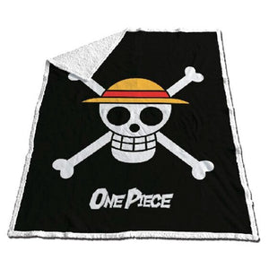 Manta One Piece premium coralina sherpa 120x150cm oficial One Piece