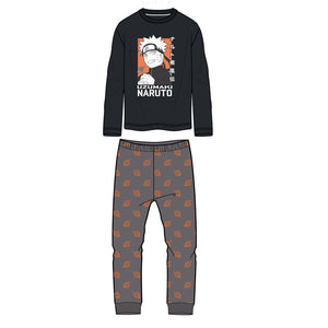 Pijama niño Naruto 100% algodón gris naranja infantil Shippuden