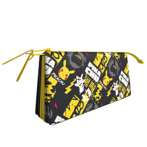 Estuche Pikachu triple compartimento Pokemon Portatodo