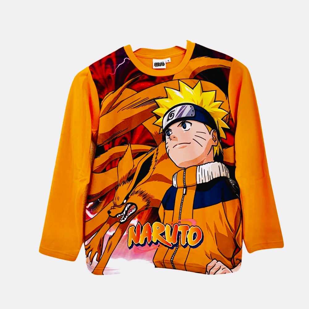 Pijama Naruto infantil 100% algodón naranja