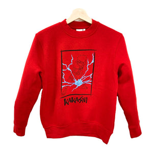 Sudadera niño Naruto 100% algodón Kakashi roja